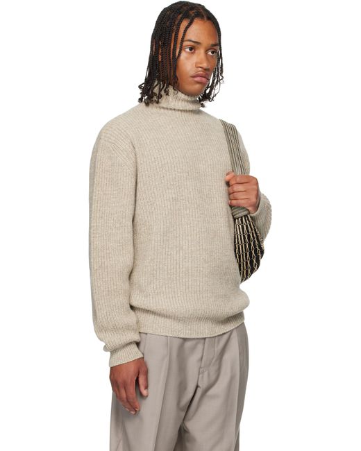 Lemaire Natural High Neck Sweater for men