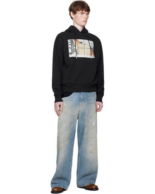 Pull À Capuche Noir À Imprimé Fire Jean Paul Gaultier pour homme en coloris Black