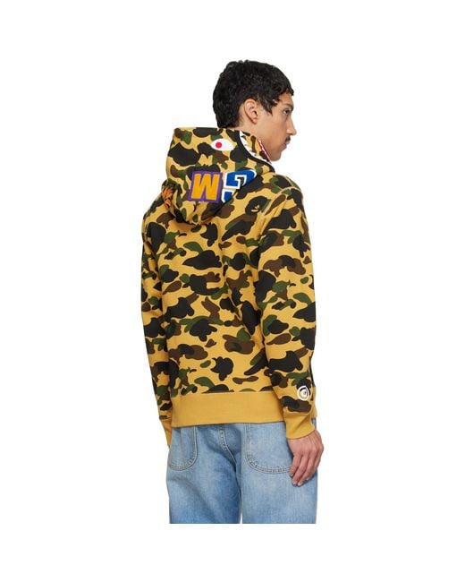 A Bathing Ape Metallic 1St Camo Shark Full Zip Hoodie for men