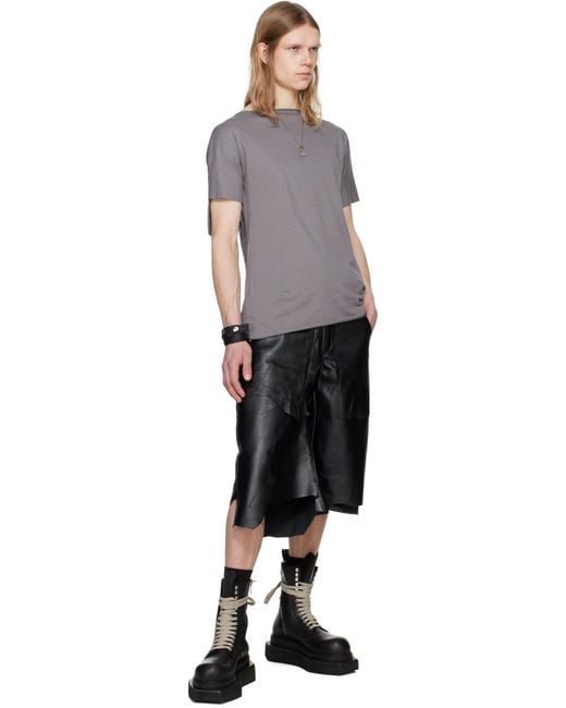 メンズ SWAMPGOD グレー Smith Tシャツ Black