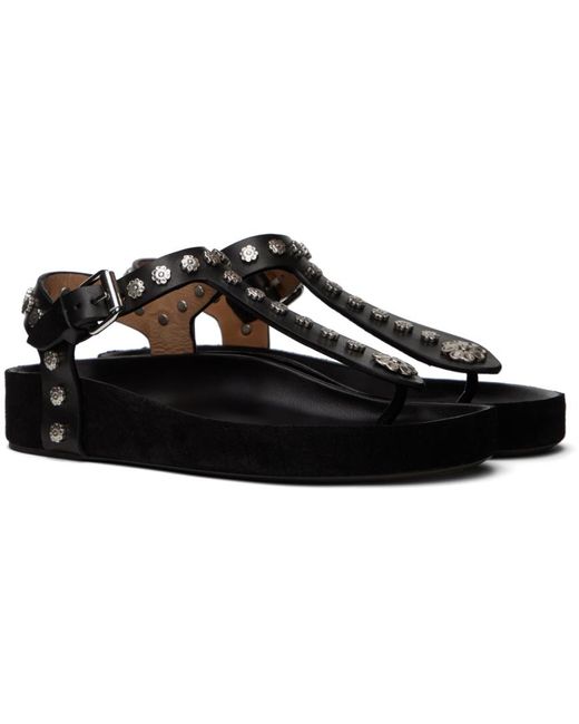Sandales enore noires Isabel Marant en coloris Black