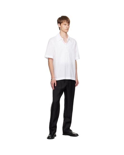 Jil Sander Black Piped Trousers for men