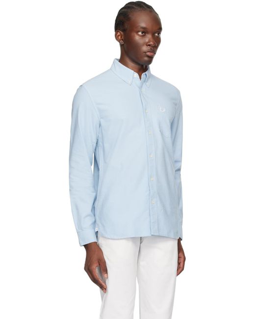 Fred Perry F Perry Blue Button Shirt for men
