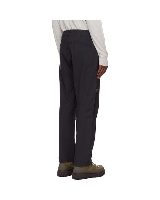 Arc'teryx Black Cronin Cotton Trousers for men