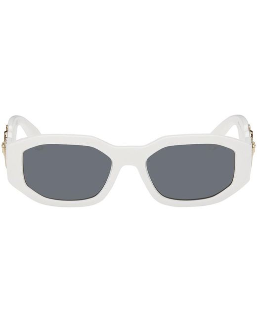 Versace Black White Medusa biggie Sunglasses