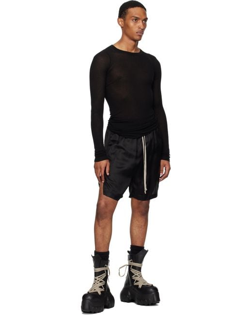 Rick Owens Black Concordians Boxers Shorts for men
