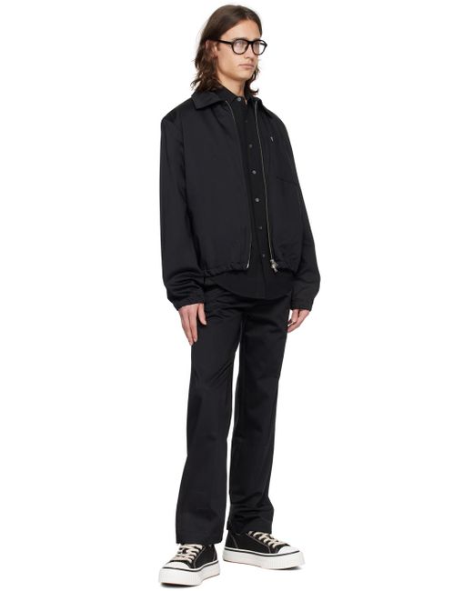 AMI Black Button-fly Trousers for men