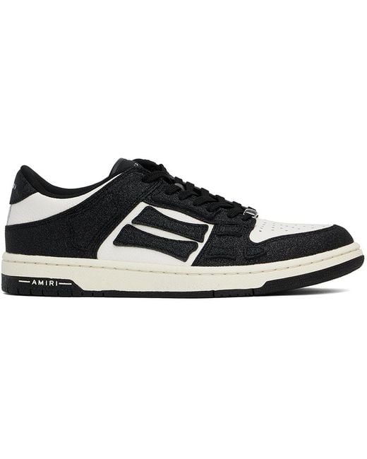 Amiri Black 'Shimmer Skel Top' Sneakers for men