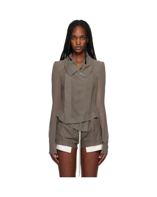 Rick Owens Black Temple Classic Biker Jacket