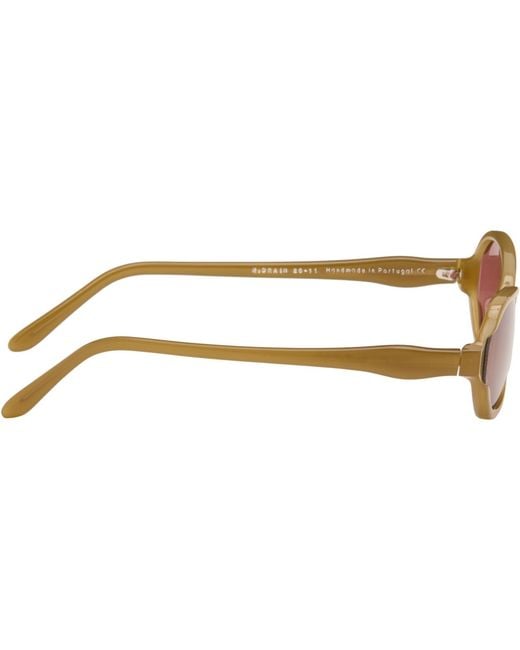 Our Legacy Pink Khaki Drain Sunglasses for men