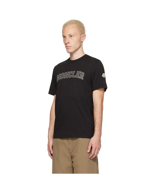 Moncler Black T-Shirt for men