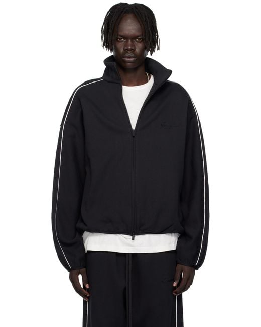 Fear Of God Black Modern Fit Fleece Track Jacket for men
