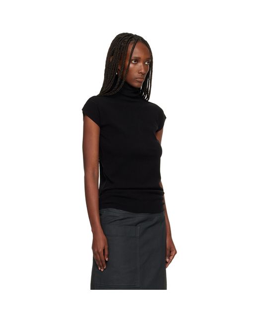 Issey Miyake Black October Cotton Baguette Turtleneck