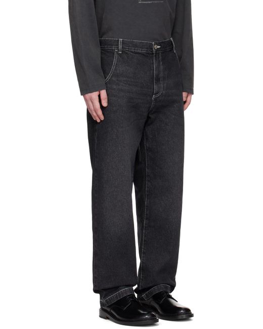 mfpen Black Regular Jeans for men