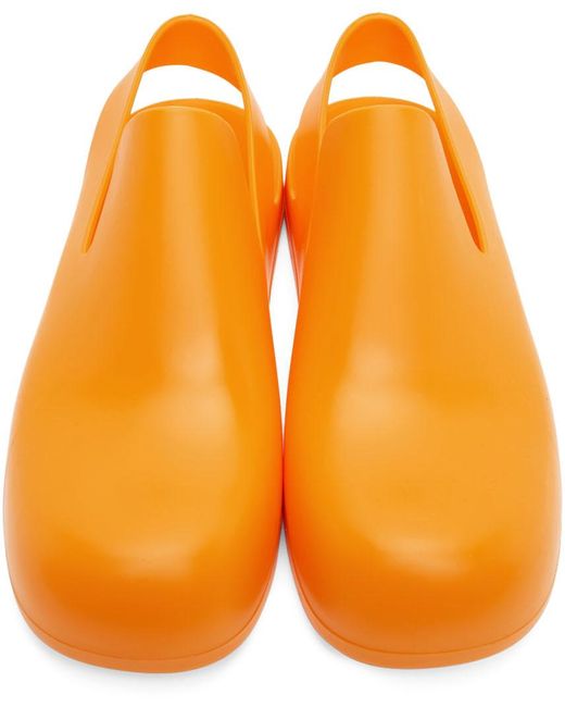 Bottega Veneta Black Orange Puddle Loafers