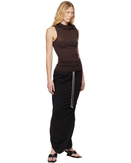 【RICK OWENS】DRKSHDW Hollywood Pull On Pillarマキシスカート Rick Owens ブラック Hollywood Pull On Pillar マキシスカート