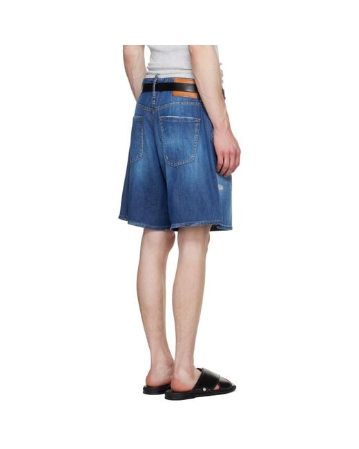 DSquared² Blue Medium Wash Denim Boxer Shorts for men