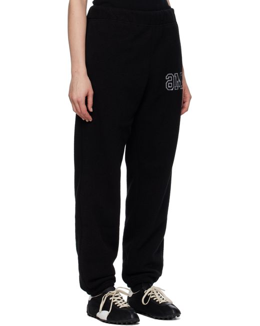 MM6 by Maison Martin Margiela ブラック フリース スウェットパンツ Black