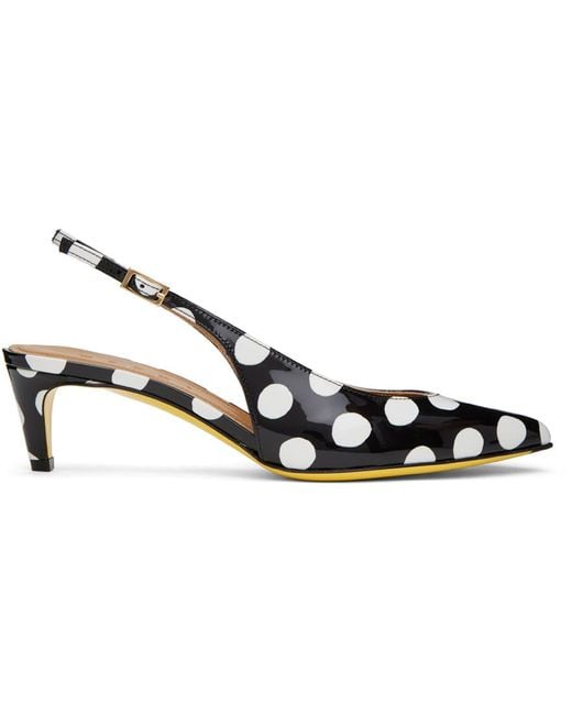 Marni Black & White Polka Dot Heels