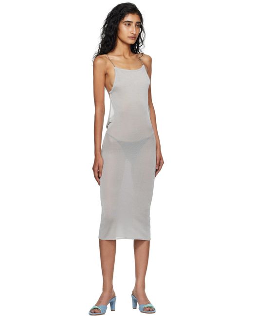 Robe Longue Awa Argentée Miaou en coloris Black