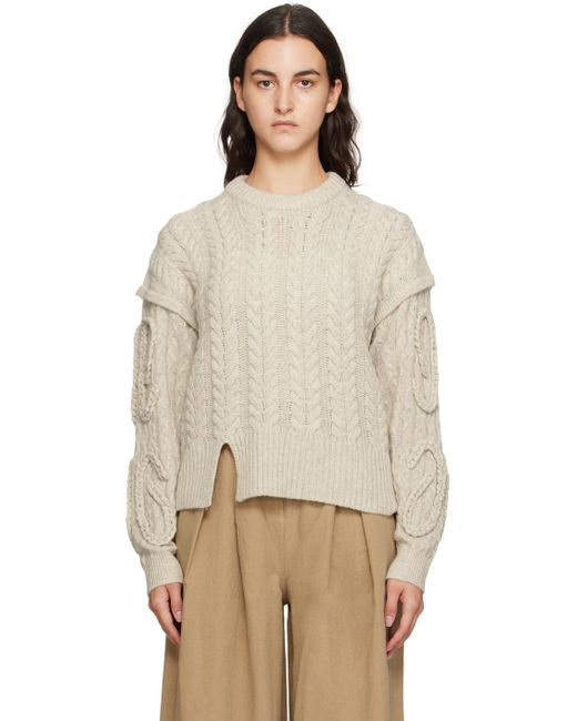 THE GARMENT Natural Canada Cable Braided Sweater