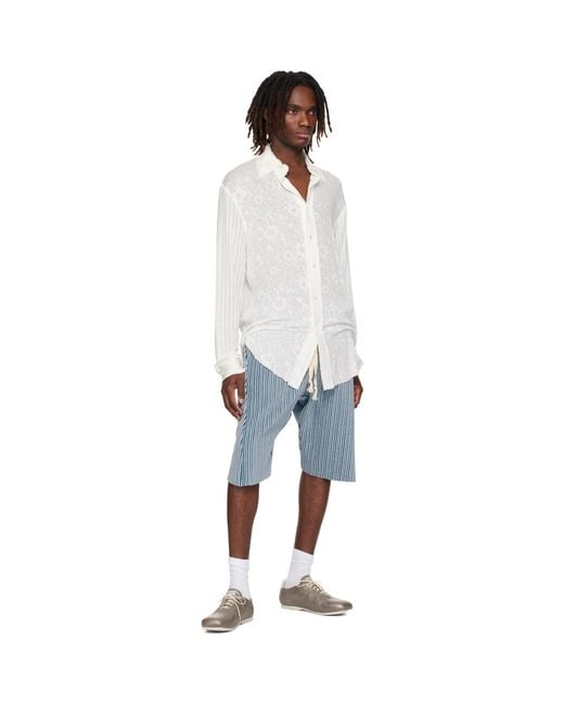 Edward Cuming White Off- Kitchen Curtain Shirt for men