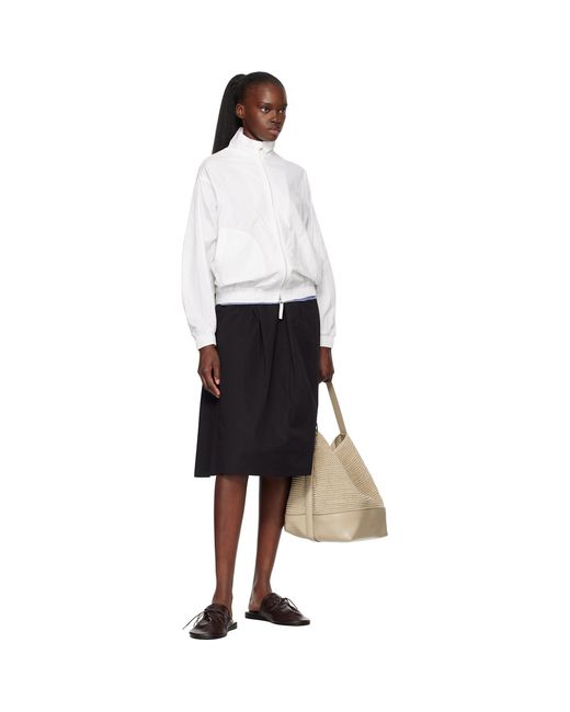 NOTHING WRITTEN White Panny Harrington Jacket