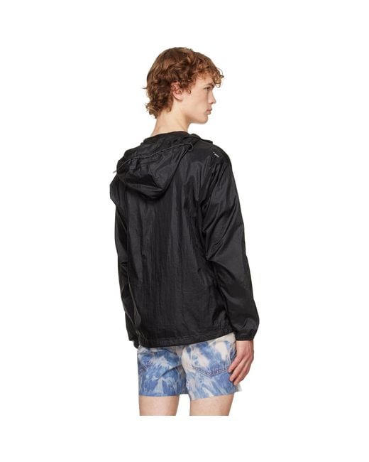 Satisfy Black Pertex Diamond Fuse Windbreaker Jacket for men