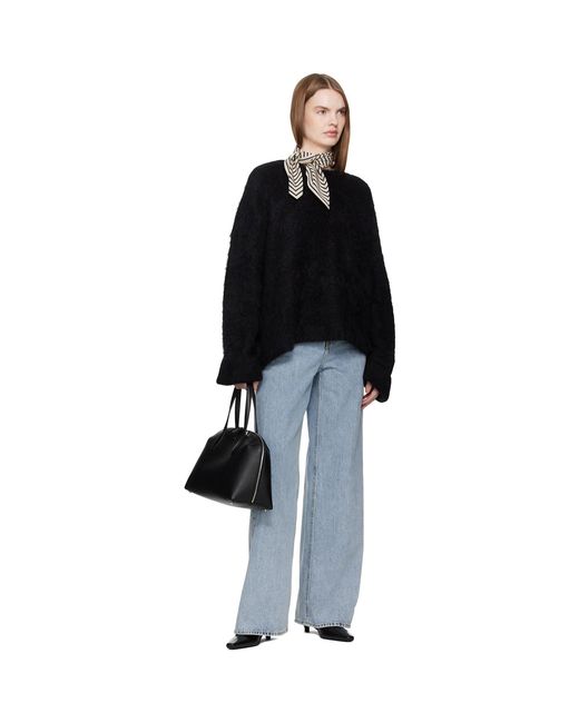 Totême Black Medium Grained-Leather Day Tote
