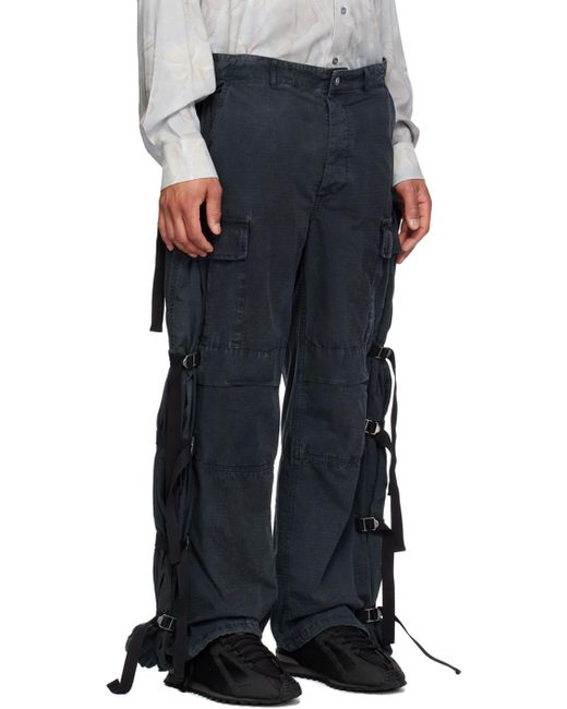 Pantalon cargo noir à pattes coulissantes Magliano pour homme en coloris Black
