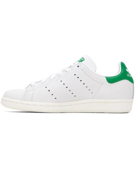 Baskets stan smith 80s blanc et vert Adidas Originals en coloris Black