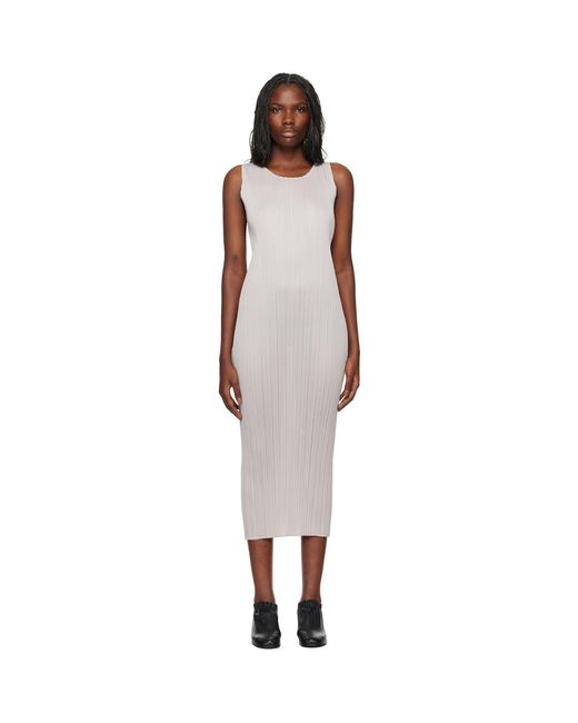 Pleats Please Issey Miyake Black New Colorful Basics 4 Maxi Dress