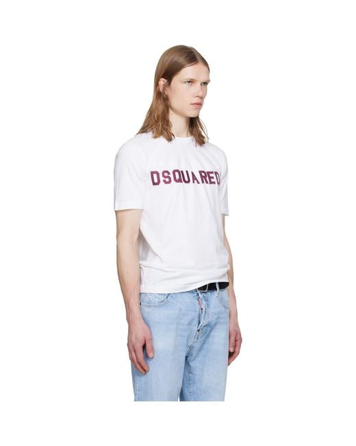 DSquared² Black Vintage Fade Cool Football Fit T-Shirt for men