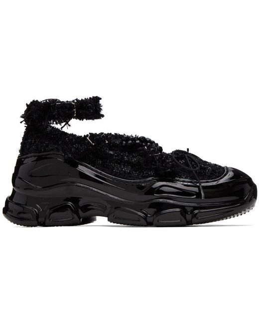 Simone Rocha Black Criss-cross Tracker Ballerina Flats | Lyst