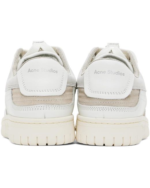 Acne Black White & Beige Basket Sneakers