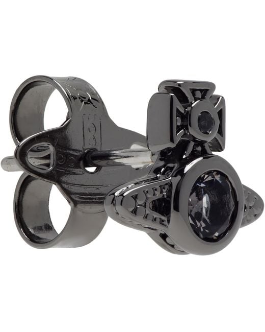 Vivienne Westwood Black Man London Orb Single Stud Earring for men