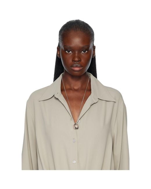 MM6 by Maison Margiela Metallic Chevalier Ring Necklace