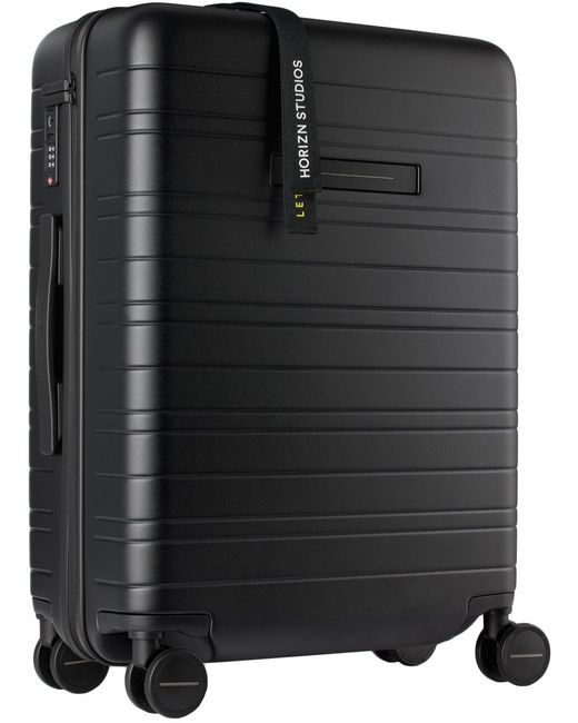 Horizn Studios Black H6 Essential Check-in Suitcase, 61 L for men