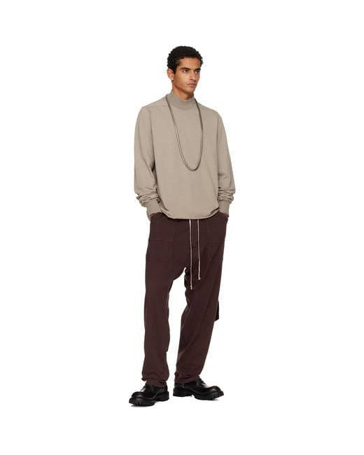 Rick Owens Natural Taupe Concordians Headon Dbl Turtleneck for men