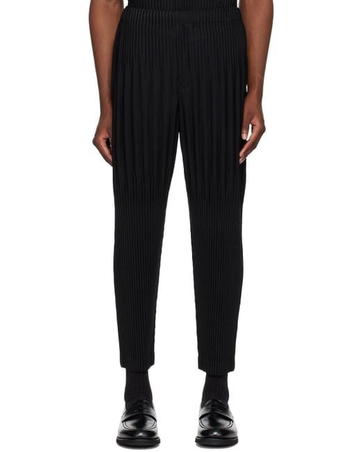 Homme Plissé Issey Miyake Black Homme Plissé Issey Miyake Monthly Color April Trousers for men