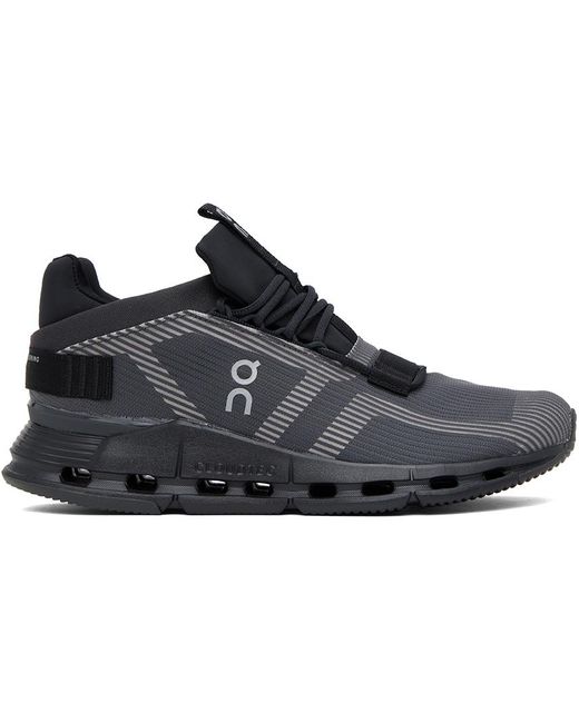On Shoes Black & Gray Cloudnova Void Sneakers for men