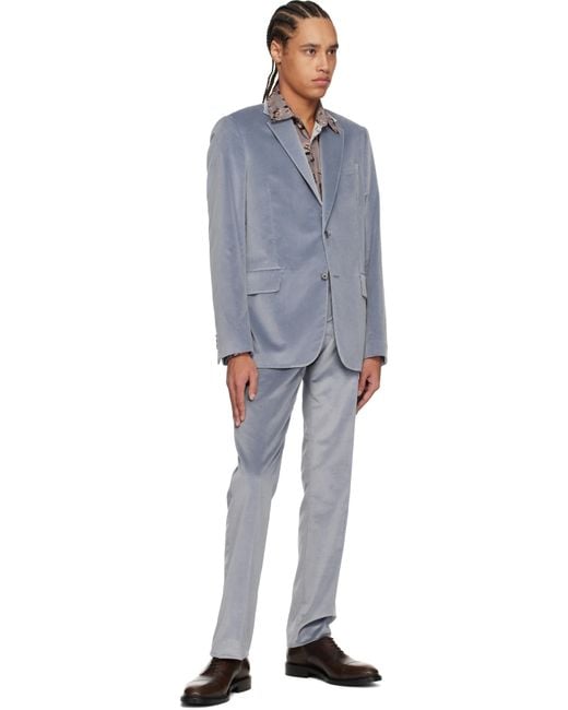 Paul Smith Black Slim-Fit Velvet Trousers for men