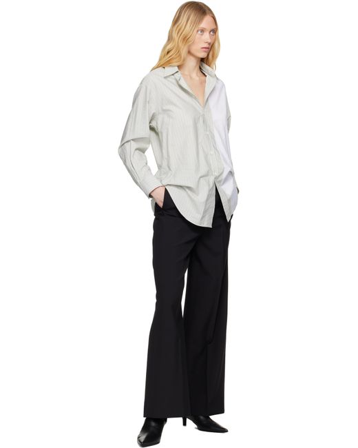 MM6 by Maison Martin Margiela ブラック ライトウールブレンド トラウザーズ Black