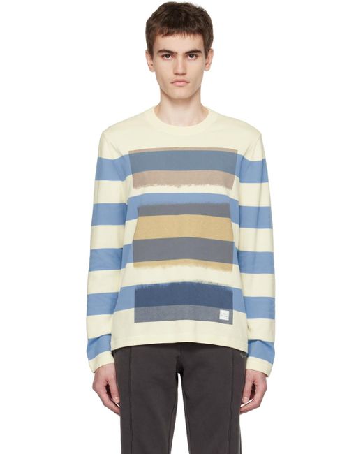 PS by Paul Smith Black Off-white Stripe Sweater for men