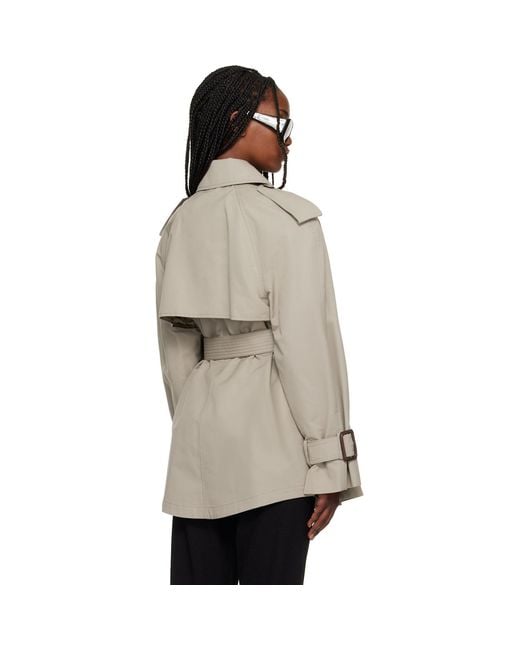 Wardrobe NYC Natural Clean Mini Trench Coat