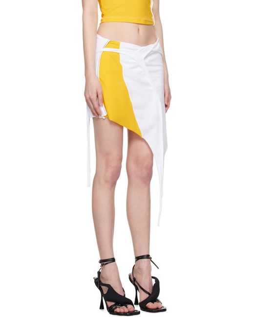 OTTOLINGER Black White Deconstructed Miniskirt