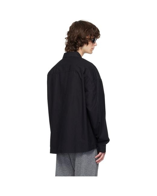 Entire studios Black Miller Shirt for men