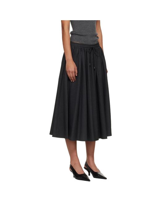 Max Mara Black Livrea Midi Skirt