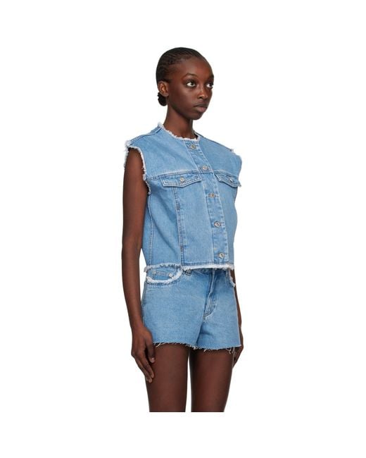 A.P.C. Blue Barbara Denim Vest