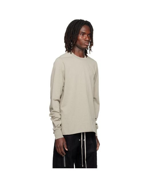 Rick Owens Natural Tower Crewneck Sweatshirt for men
